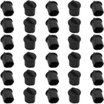 Set of 30 black silicone BNC dust stopper plugs