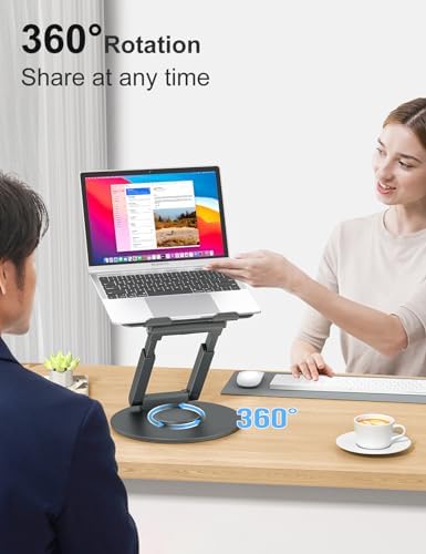 Tounee adjustable computer holder showcasing three hundred and sixty degree rotating swivel base