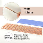 Pure copper solid state drive cooler kit with blue thermal pad.