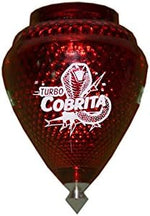 Mini Cobra spinning top showing interior storage design
