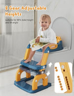 Bonbay toddler toilet seat attachment showing the non slip ladder step and safety handles