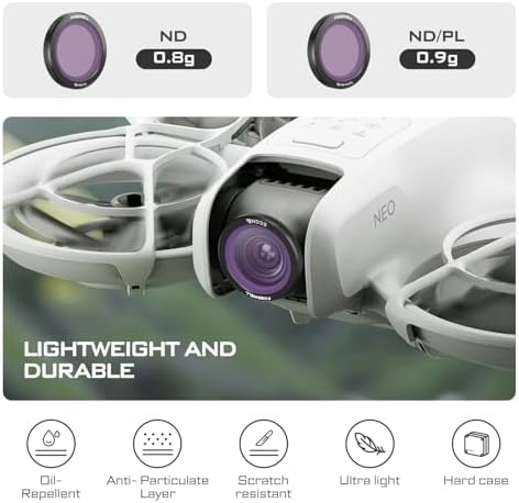 Freewell magnetic lens filter set for DJI Neo in storage case