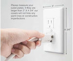 Safety Innovations 12-pack white outlet covers for child proofing.