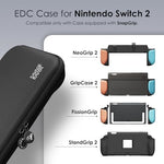 Savage Raven travel case for Nintendo Switch 2 open view displaying soft velvet interior and game slots