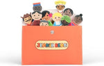 Jeanie Bean educational toys for kids showing puppets placed on adult and child fingers