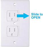 White ABS plastic electrical outlet safety guards