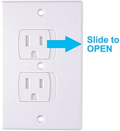 White ABS plastic electrical outlet safety guards