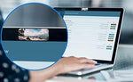Different high resolution nature designs including mountains and beaches on laptop web camera covers