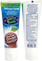 Tanner's Tasty Paste Vanilla Bling ice cream flavored fluoride toothpaste.