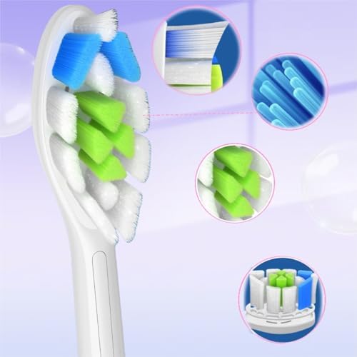 Close up of soft bristles on WTOSTIST black toothbrush head for plaque removal.