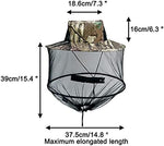 Detail of fine insect mesh net on bucket hat for garden use