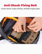 KEMIMOTO universal enduro tool bag with the included empty tool roll laid out flat