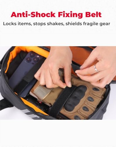 KEMIMOTO universal enduro tool bag with the included empty tool roll laid out flat