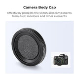 Seven piece camera protection set by K&F Concept including hot shoe covers and microfiber cleaning cloth