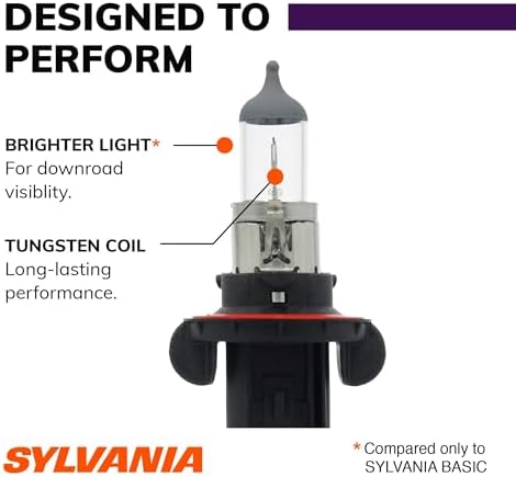 Sylvania automotive lighting package showing product specifications and compliance details