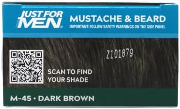 Authentic Just For Men Mustache and Beard color kit unboxed showing tubes and mixing tray.