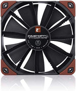 Noctua fiber-glass reinforced polyamide radiator fan showing brown anti-vibration pads