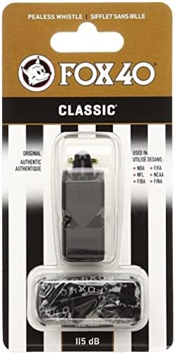 FOX 40 Classic Official Whistle With Lanyard (Black) - Image 2