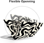AKIT polycarbonate laptop skin displaying close-up detail of the modern wave lines
