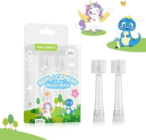 Redisen Kids Electric Toothbrush Replacement Heads pack of two front view