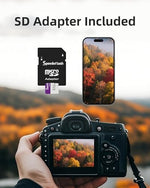 Speederlash 32 Gigabyte micro memory card packaging illustrating waterproof and shockproof features.