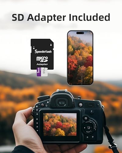 Speederlash 32 Gigabyte micro memory card packaging illustrating waterproof and shockproof features.