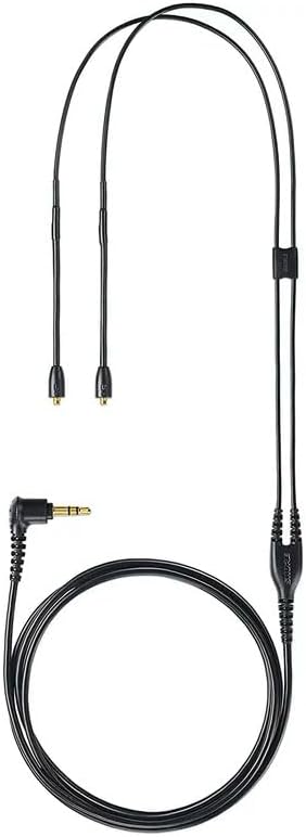 Full length view of 64 inch clear Shure cable
