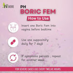 N'More BoricFem 100 percent pure boric acid pharmaceutical grade supplement.