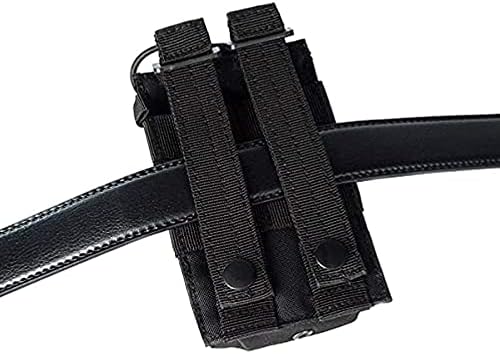 YEZEJUN walkie talkie holder side profile illustrating high elastic rubber sides.