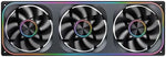 Jonsbo premium computer fan array displaying synchronized 5V 3pin ARGB lighting effects
