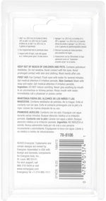 Back side of A/C Pro 374CS bottle with instructions and compatibility information