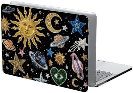 Close up view of the celestial star pattern texture on high quality plastic protective case