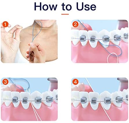 Three packs of Vinsulla floss threaders totaling 150 pieces for dental bridges.