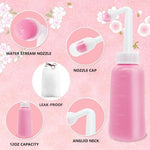 Detailed view of the retractable angled nozzle on the Showvigor peri bottle.