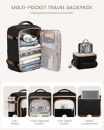 Rear view of LOVEVOOK personal item bag highlighting breathable mesh straps and anti-theft pocket