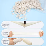 Flexible latex thumb protectors demonstrating high elasticity and tear resistance.