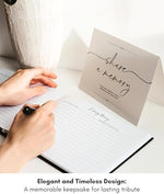 Lamare memorial guest book interior pages layout