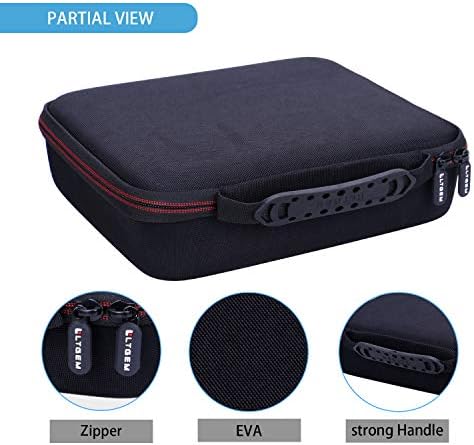 Ltgem hard drive travel bag angled view with smooth zipper closure