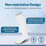 Debra Weitzner over the calf socks for circulatory support