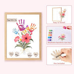 Decorative heart pads and marker pen included in the family keepsake craft kit