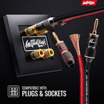 Install Link speaker wire showing flexible Softflex jacket