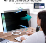 Easy installation hook design of the Pozlle protector sitting over the top monitor frame bezel