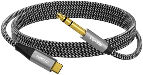 Close up of Conable USB C to 1/4 inch connector