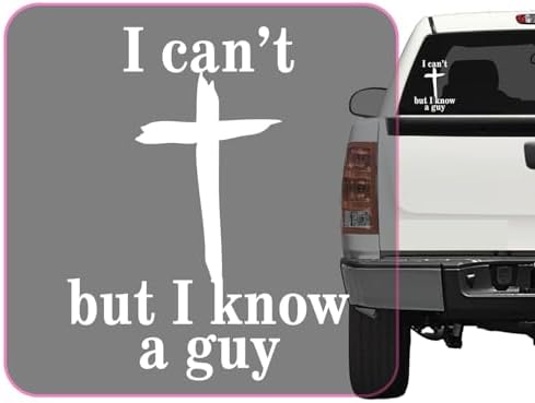 Vinyl decal applied to a car window for a faith-based look