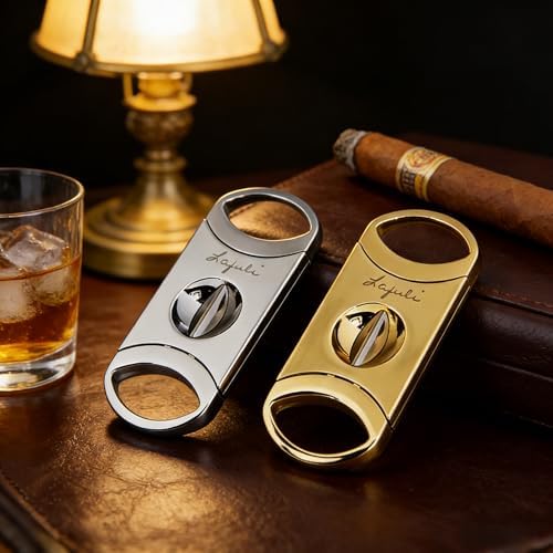 Cigar Cutter Silver V-Cut Stainless Steel Cigar Guillotine - Image 3