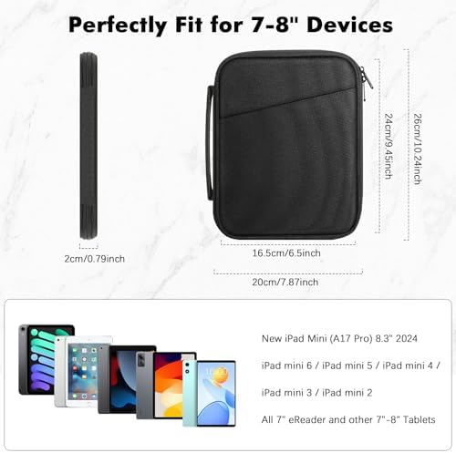 MoKo protective carrying case internal mesh pockets with tablet