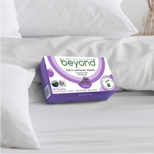 Beyond cruelty free vegan laundry dryer sheets back layout with ingredients list