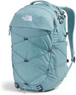 The North Face Women's Borealis Blue Eclipse laptop bag back panel showcasing the women-specific FlexVent straps.