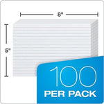 Oxford Ruled Index Cards, 5" x 8", White, 100/Pack (51) - Image 4