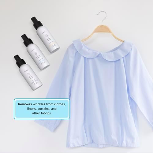 Begleys 3 ounce wrinkle remover application on clothes